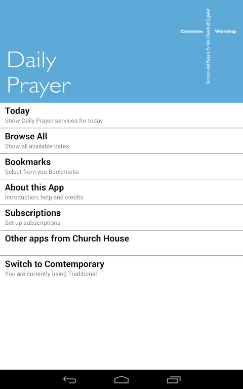 Screenshot Daily Prayer: from the CofE 2