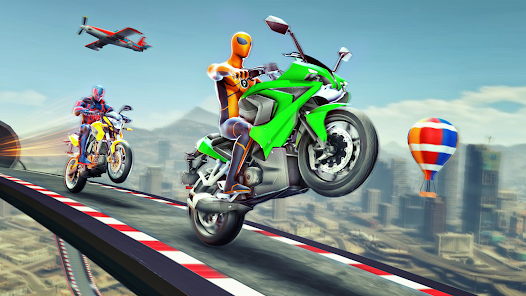 Super Hero Game - Bike Game 3D captura de pantalla 