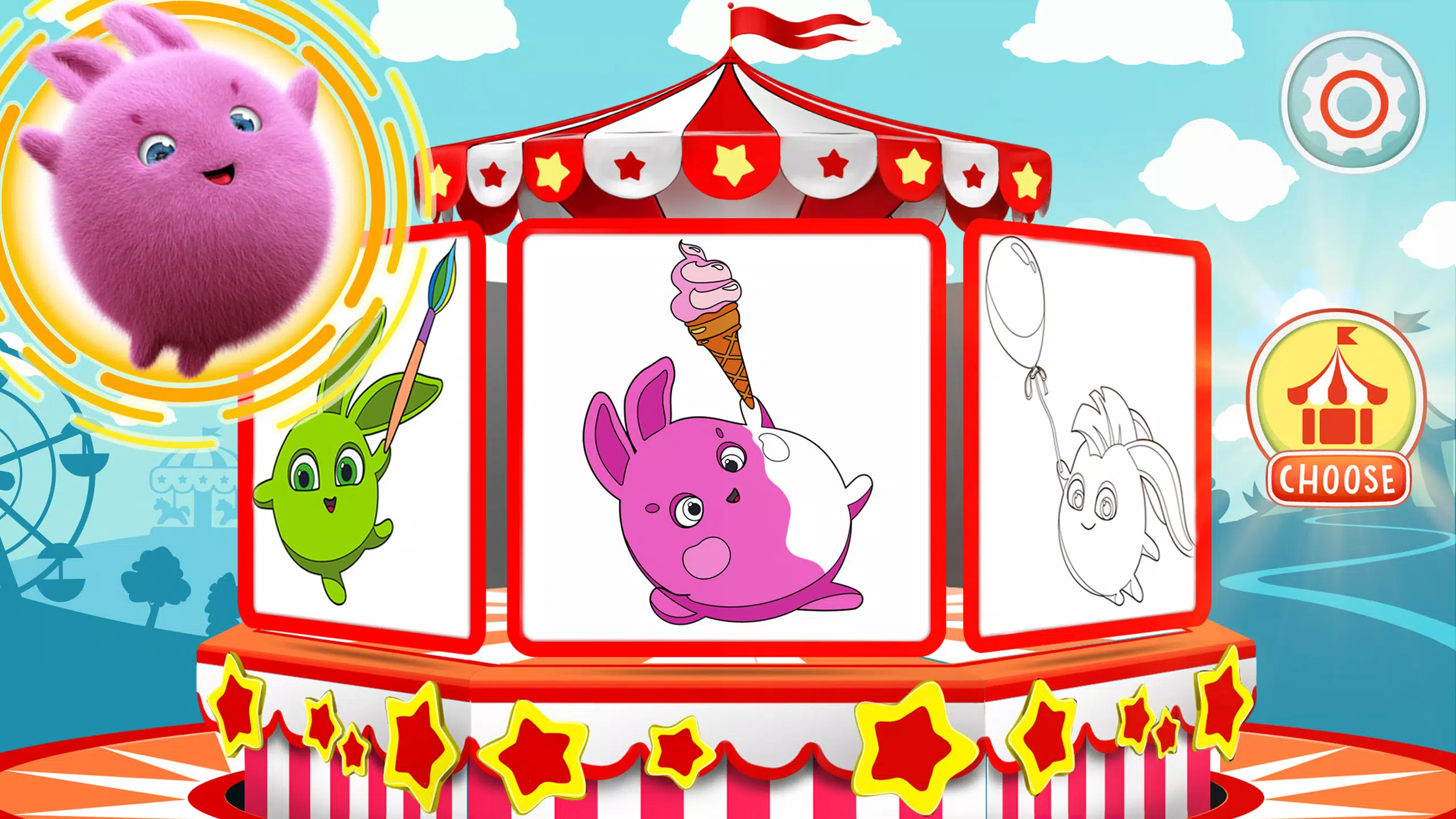 Sunny Bunnies: Coloring Book screenshot 1