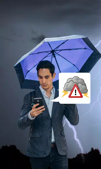 Thunderstorm- weather warnings ဖန်သားပြင်ဓာတ်ပုံ 1