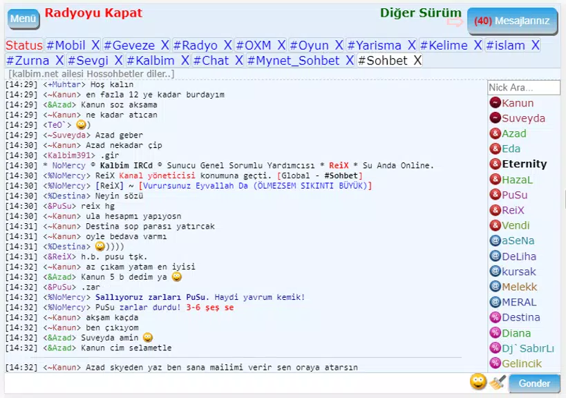 Mirc Sohbet Chat Odaları screenshot 3