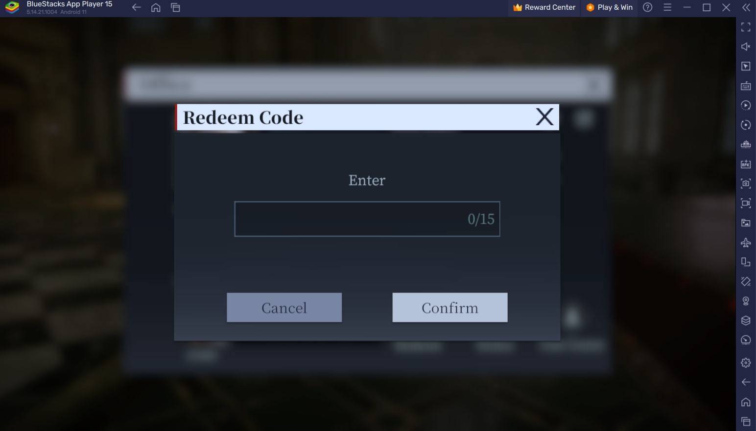 Devil May Cry: Peak of Combat - Redeem Code Interface