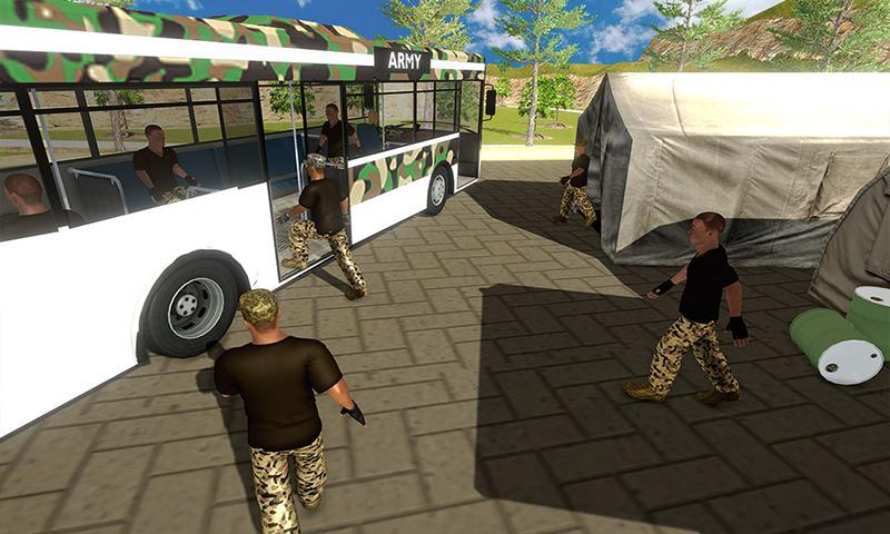 Army Bus Driving Simulator ekran görüntüsü 1