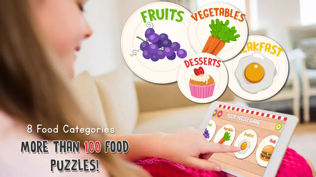 Food Puzzle for Kids ဖန်သားပြင်ဓာတ်ပုံ 3
