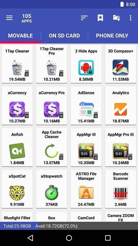 AppMgr Pro III ဖန်သားပြင်ဓာတ်ပုံ 1