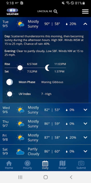 10/11 NOW Weather ekran görüntüsü 1