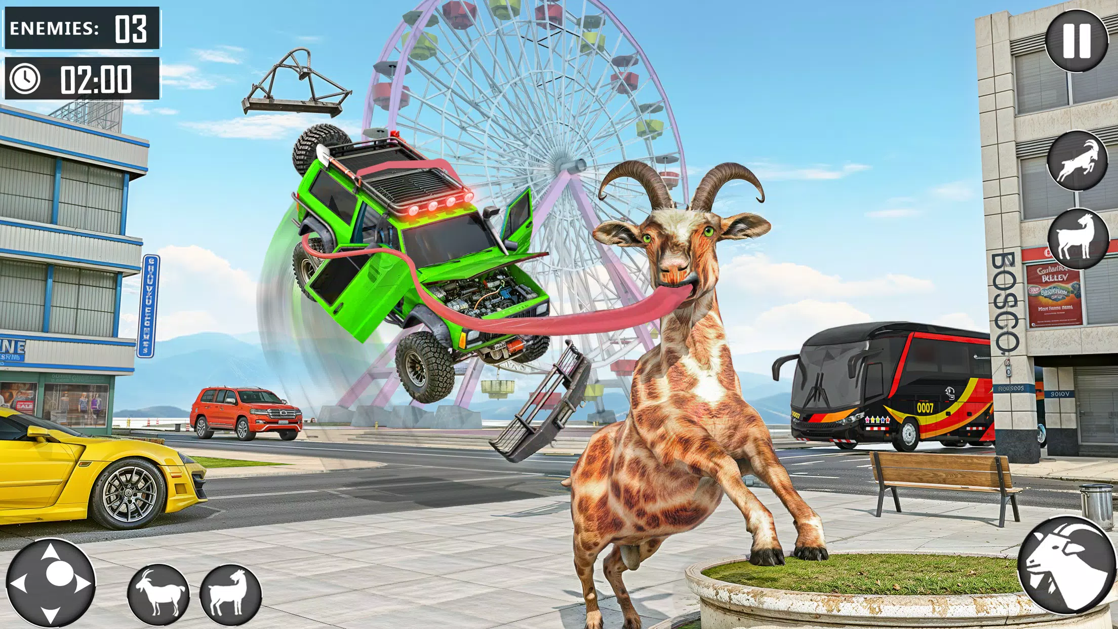 Angry Goat Fun Simulator ဖန်သားပြင်ဓာတ်ပုံ 1