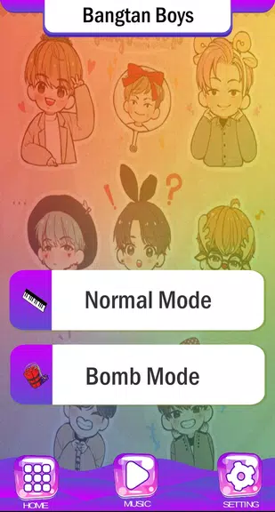 BTS Chibi Piano Tiles captura de pantalla 