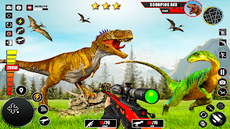 Real Dinosaur Hunter Gun Games ekran görüntüsü 1