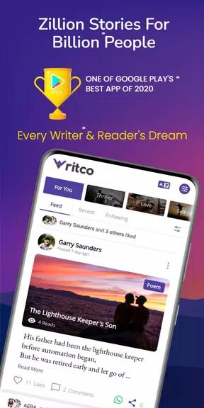 Writco – Reading & Writing App captura de pantalla 