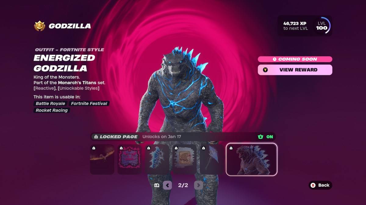สไตล์ Godzilla ที่มีพลังใน Fortnite เป็นส่วนหนึ่งของบทความเกี่ยวกับวิธีปลดล็อก