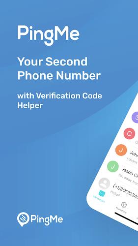 PingMe Second Phone Number App zrzut ekranu 1