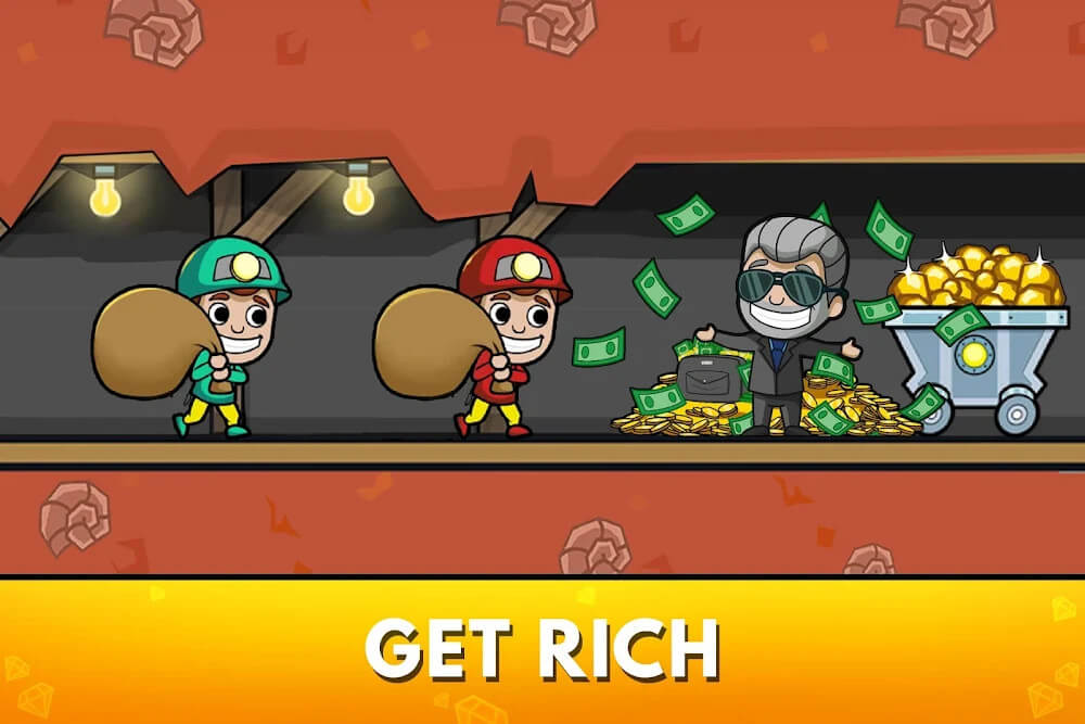 Idle Miner Tycoon Mod ảnh chụp màn hình 1