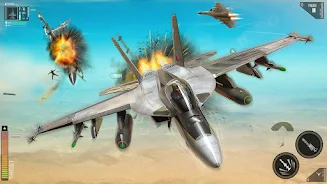 Combat Fighting Airplane Games ảnh chụp màn hình 1