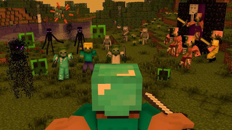 Minecraft: Zombie and Mutant captura de pantalla 