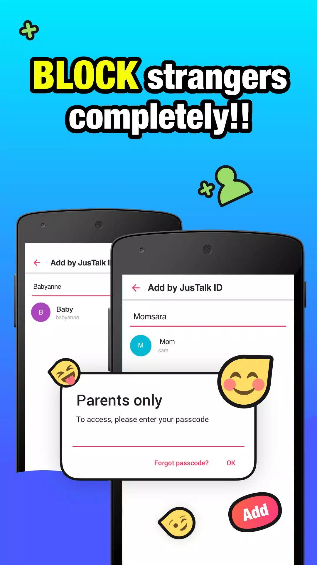 JusTalk Kids Messenger экрана 2