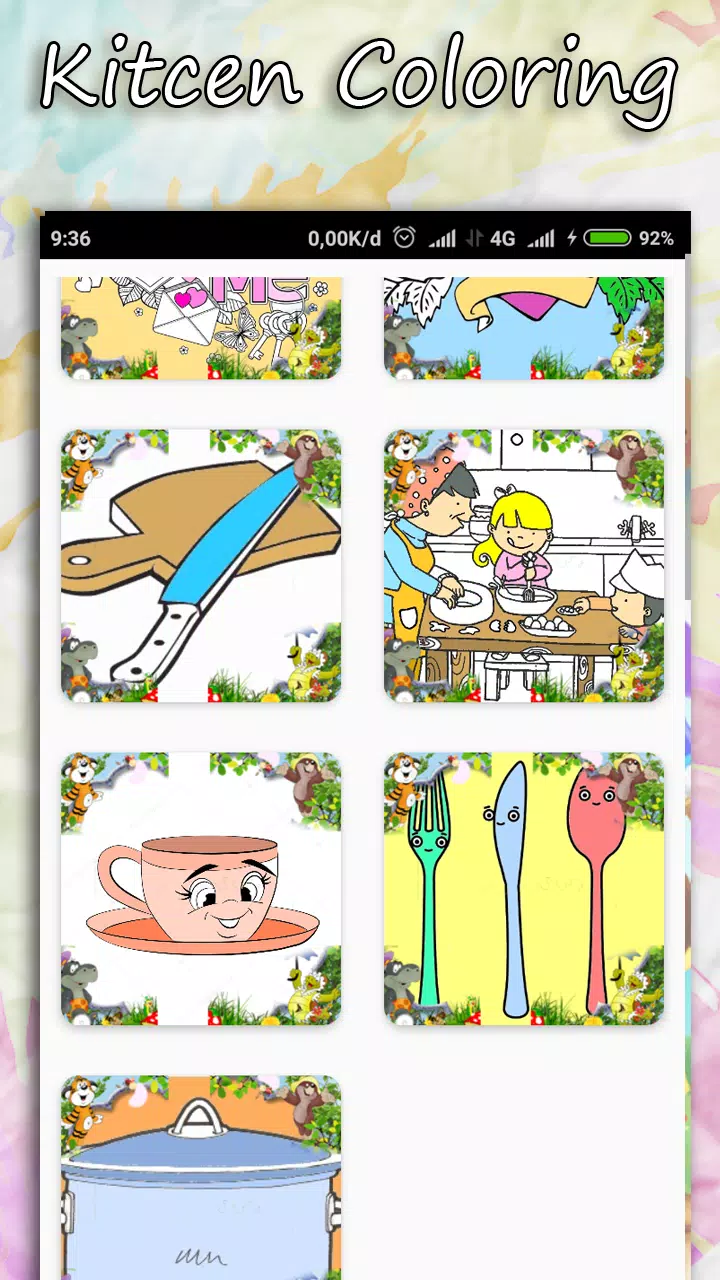 Coloring Kitchen Cooking page Screenshot 2