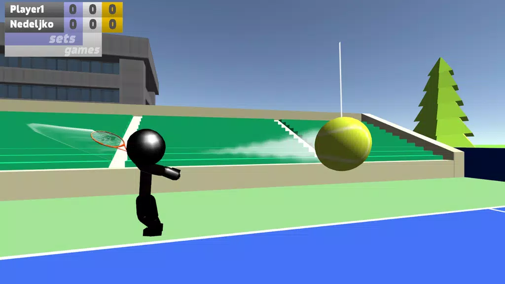 Stickman 3D Tennis ekran görüntüsü 1