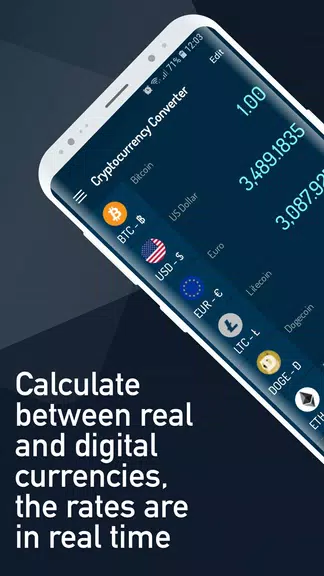 Cryptocurrency Rate Converter ဖန်သားပြင်ဓာတ်ပုံ 1