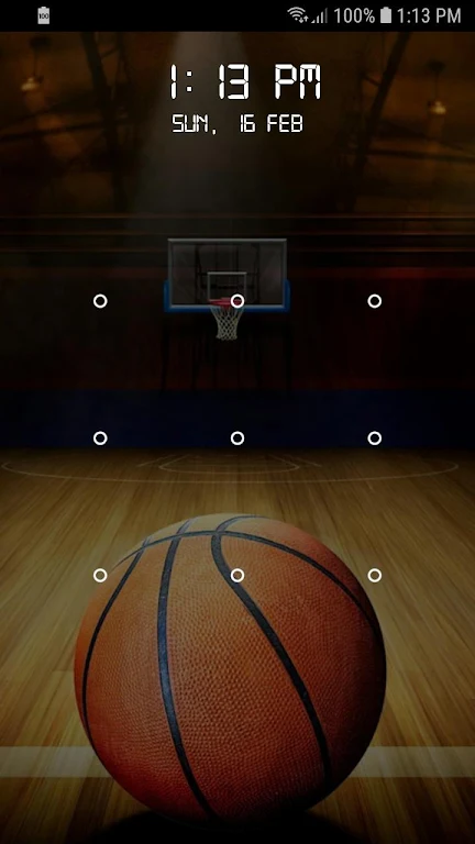 Basketball Screen Lock Pattern Captura de tela 2