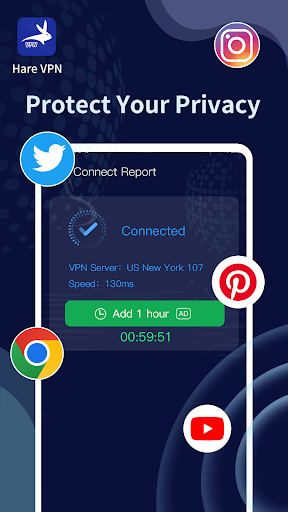 Hare VPN captura de pantalla 