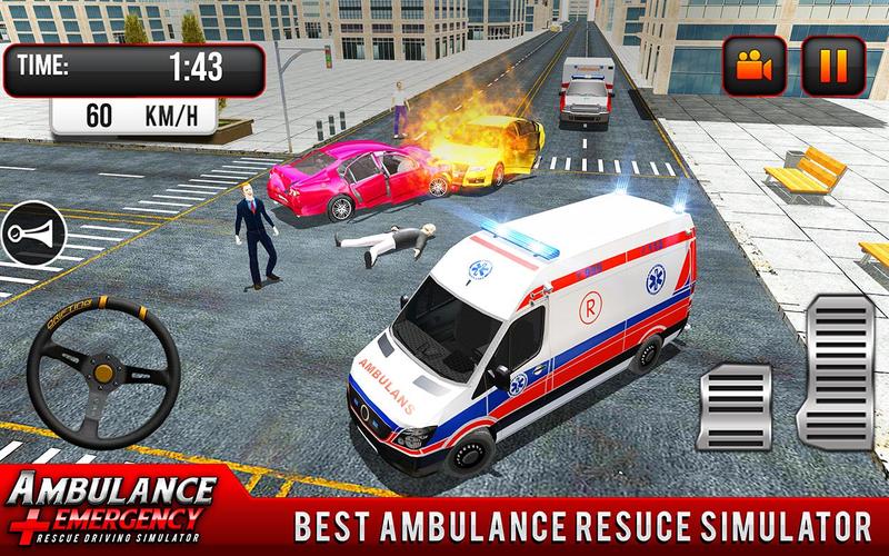 911 Ambulance City Rescue Game экрана 3