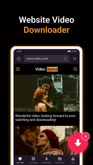X Video Downloader & Player ဖန်သားပြင်ဓာတ်ပုံ 1