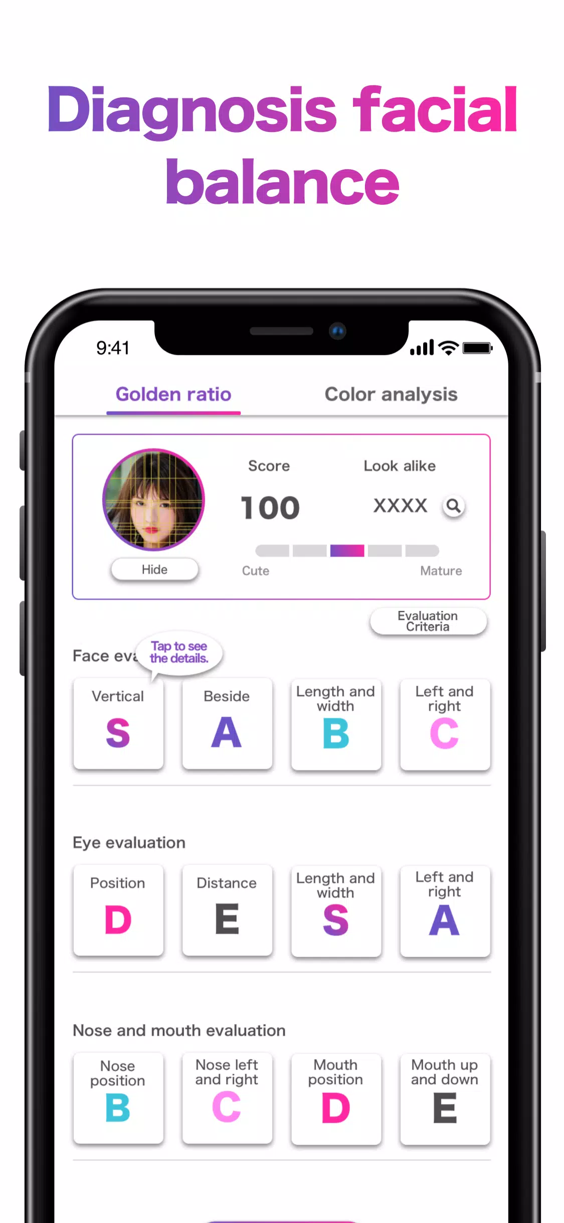 Face Shape & Color Analysis screenshot 1