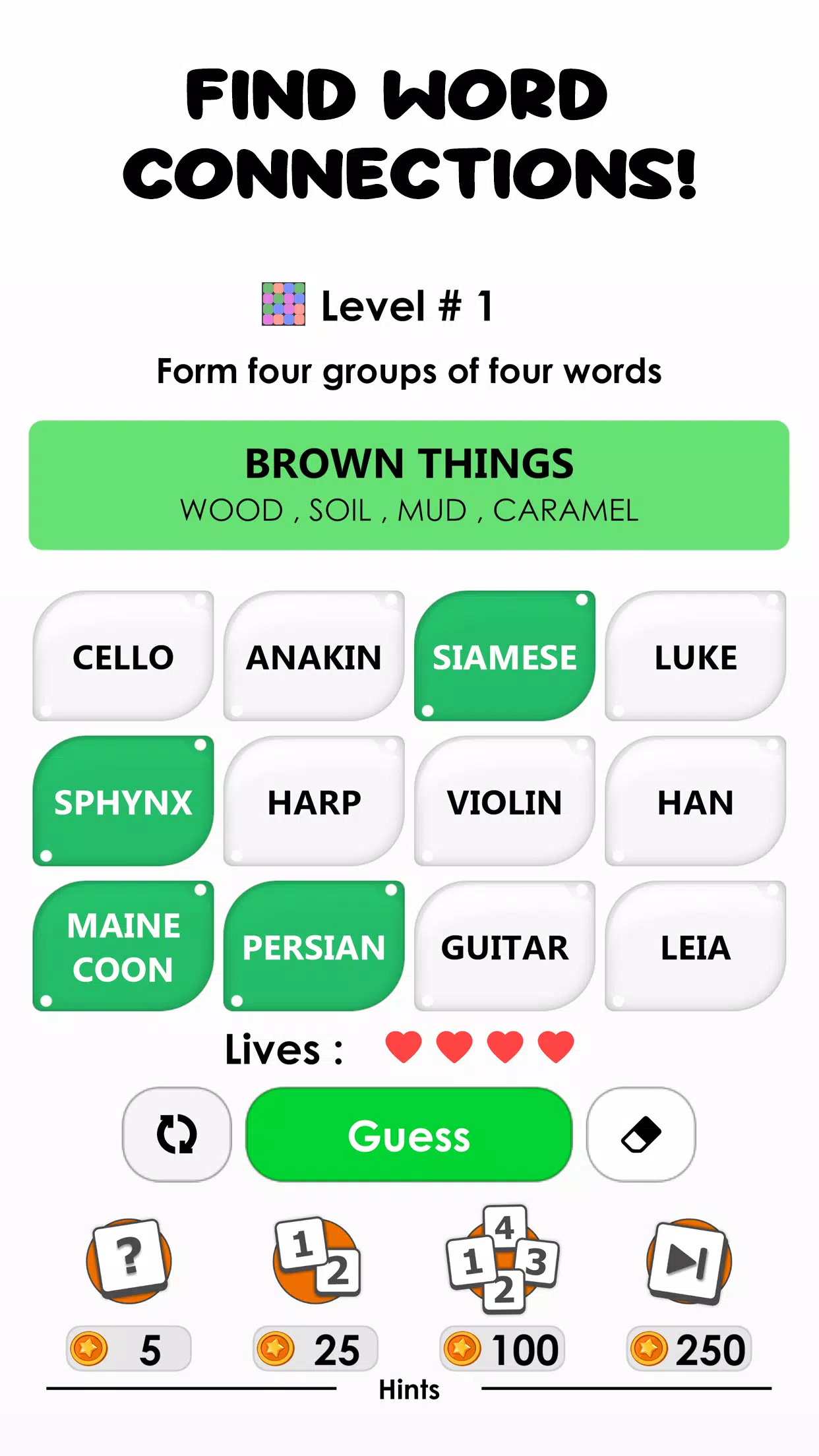 Words: Associations Word Game ảnh chụp màn hình 1