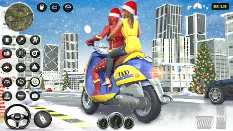 Superhero Bike Taxi Bike Games screenshot 2