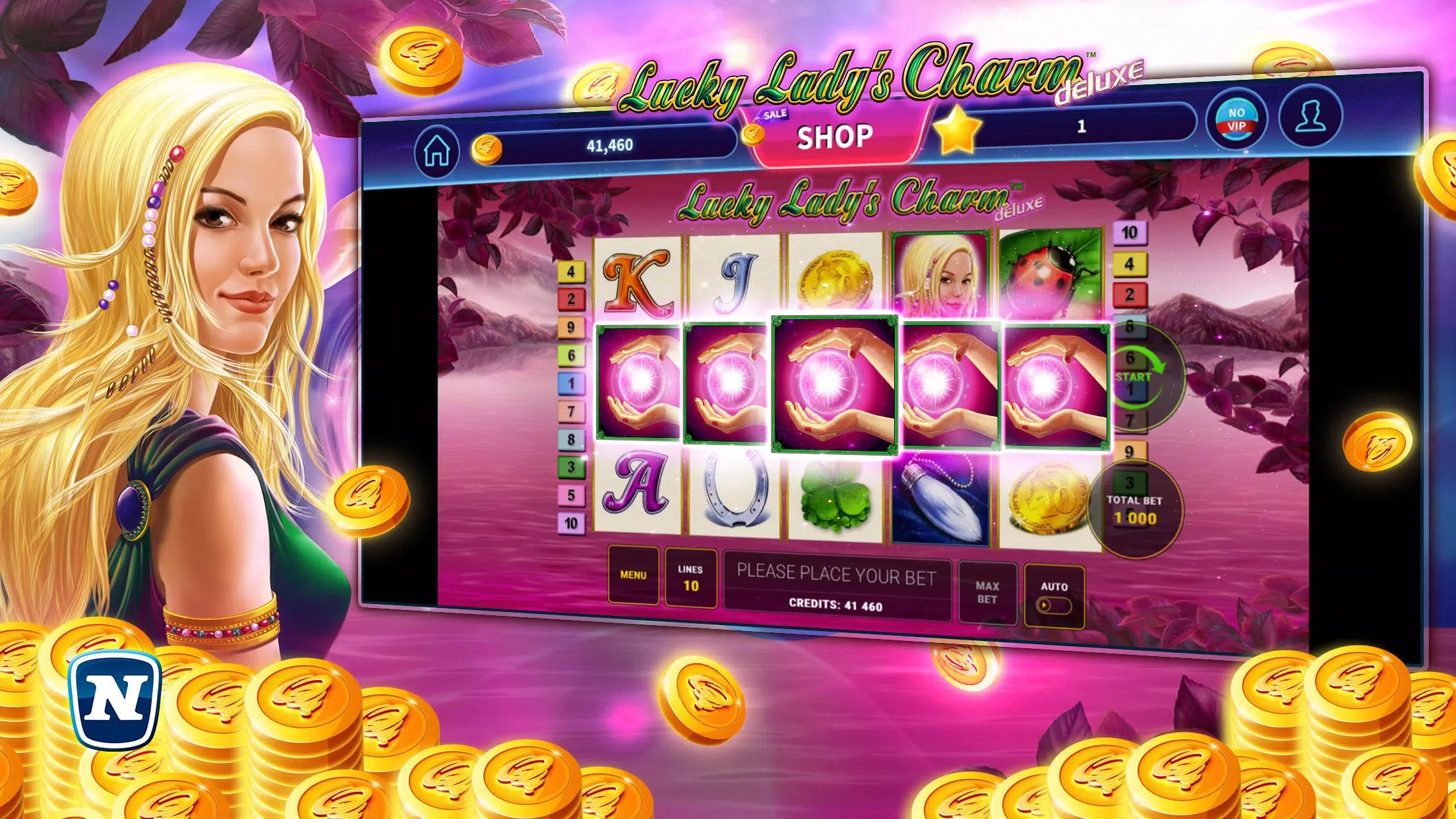 Lucky Lady’s Charm Deluxe Slot Screenshot 3