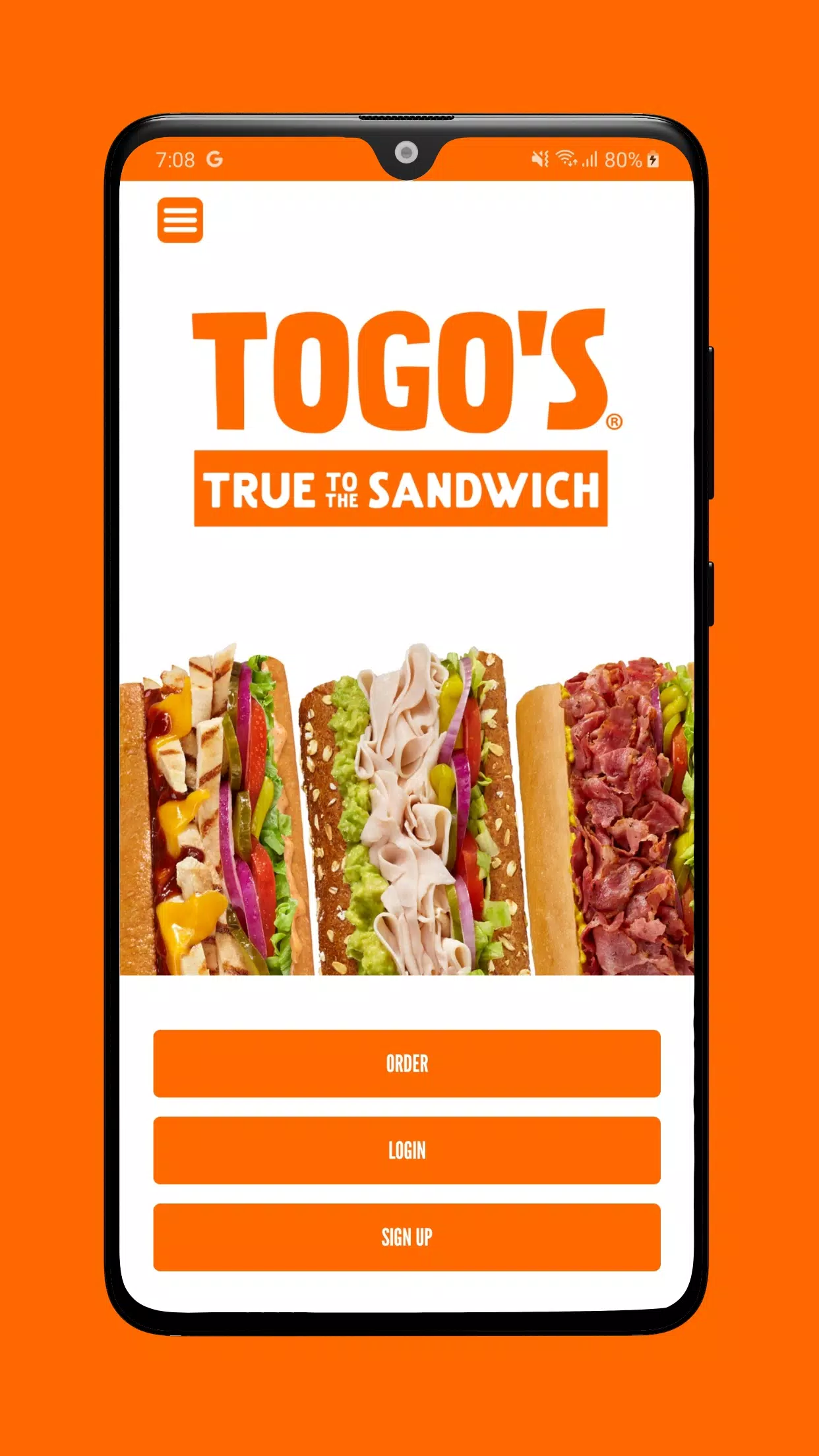 TOGO's Sandwiches Screenshot 1