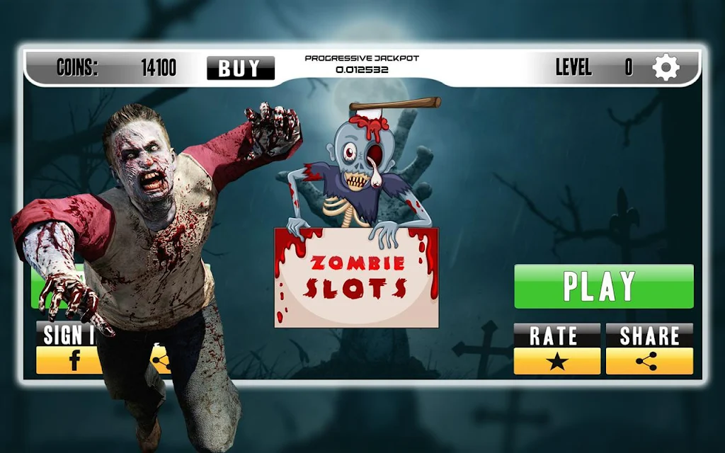 Casino Walking Zombie Slots Machine Screenshot 1