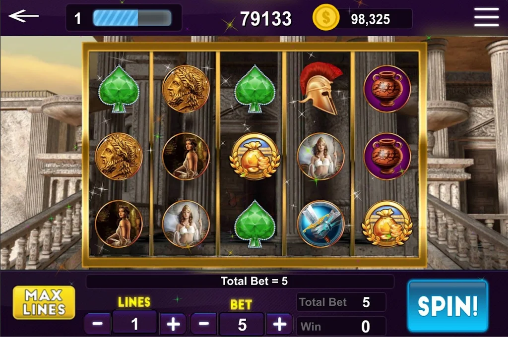 Olympus Slots - Zeus Golden Slot Machine ဖန်သားပြင်ဓာတ်ပုံ 1