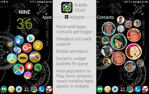 Bubble Cloud Widgets + Folders captura de pantalla 