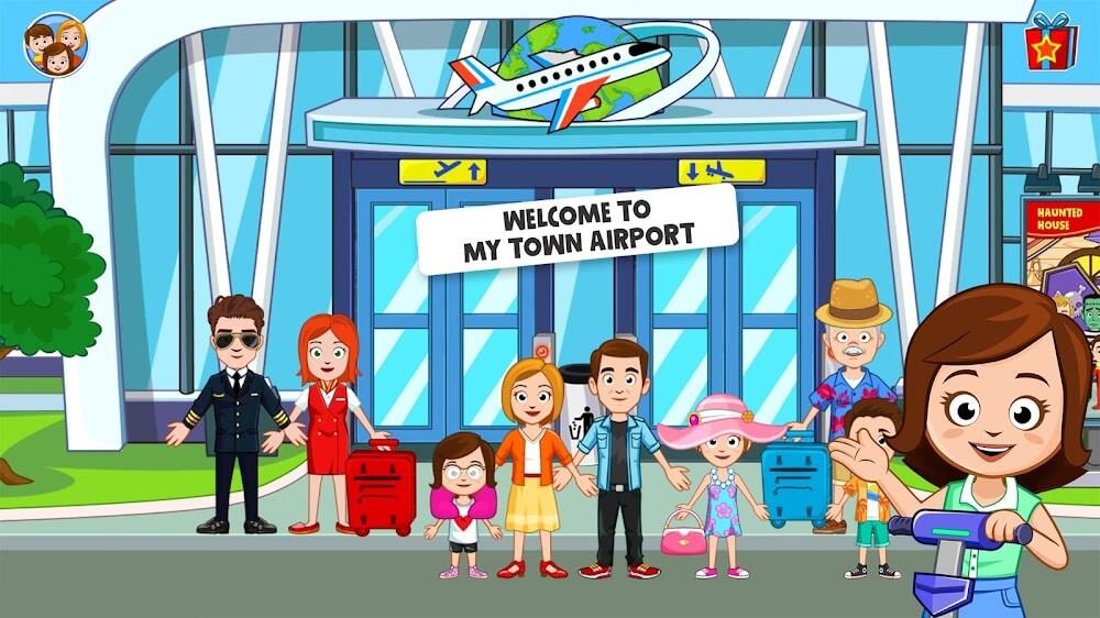 My Town Airport games for kids Screenshot 1