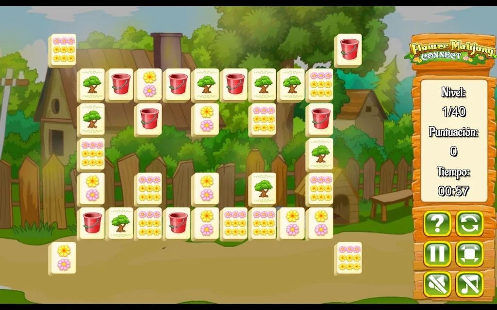 Flower Mahjong Flores screenshot 2