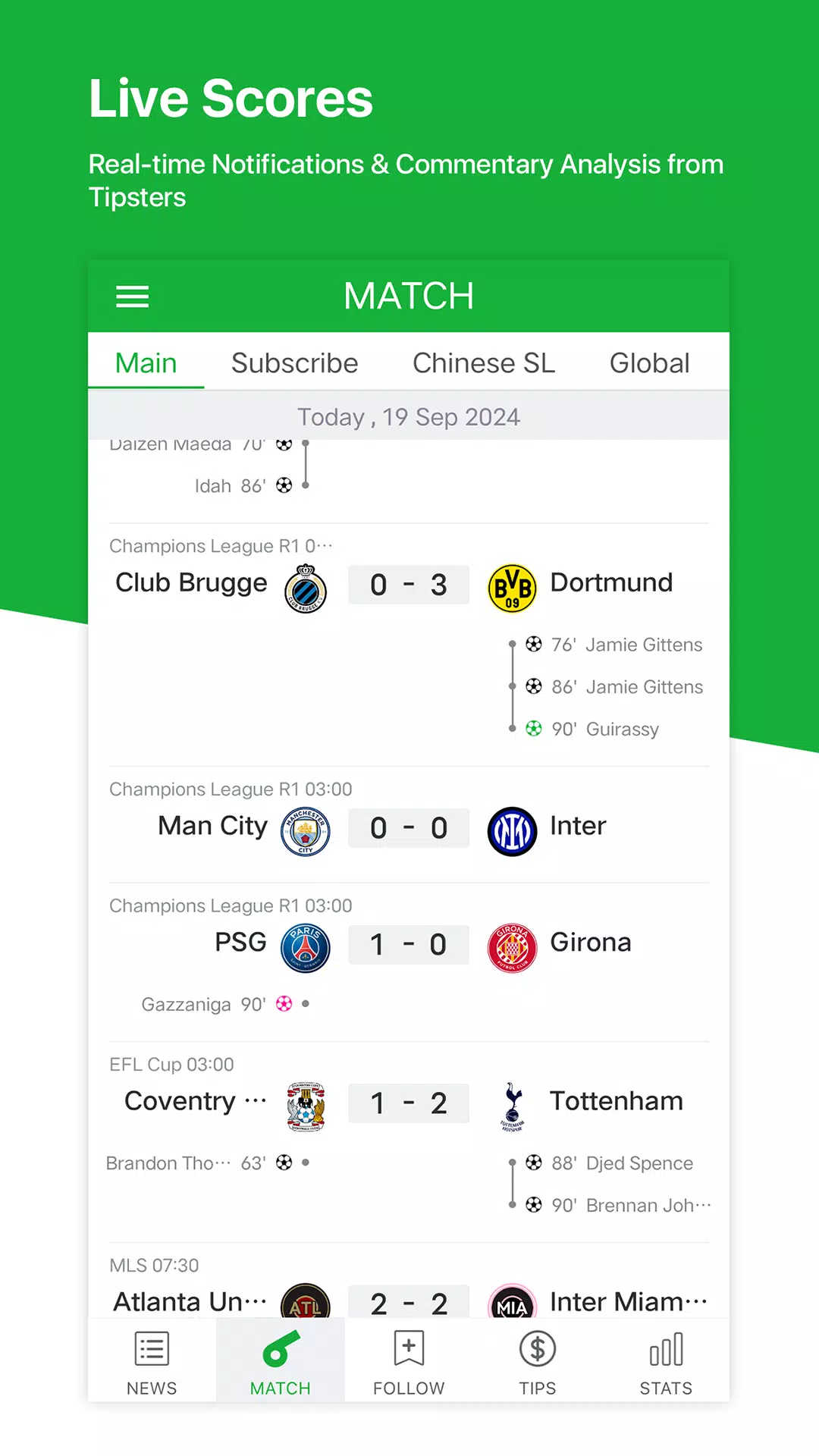 All Football - Resultados captura de pantalla 