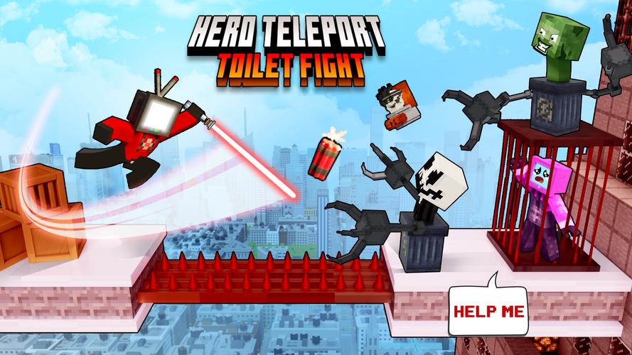 Hero Teleport: Toilet Fight экрана 1