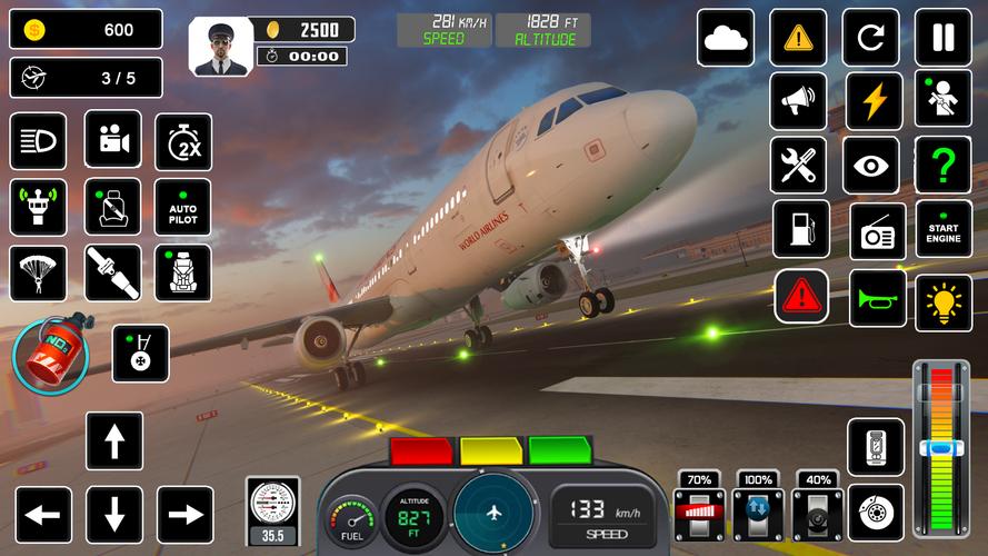 Pilot Flight Simulator Games экрана 1