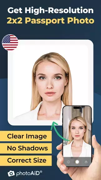 US Passport Size Photo Maker ảnh chụp màn hình 1