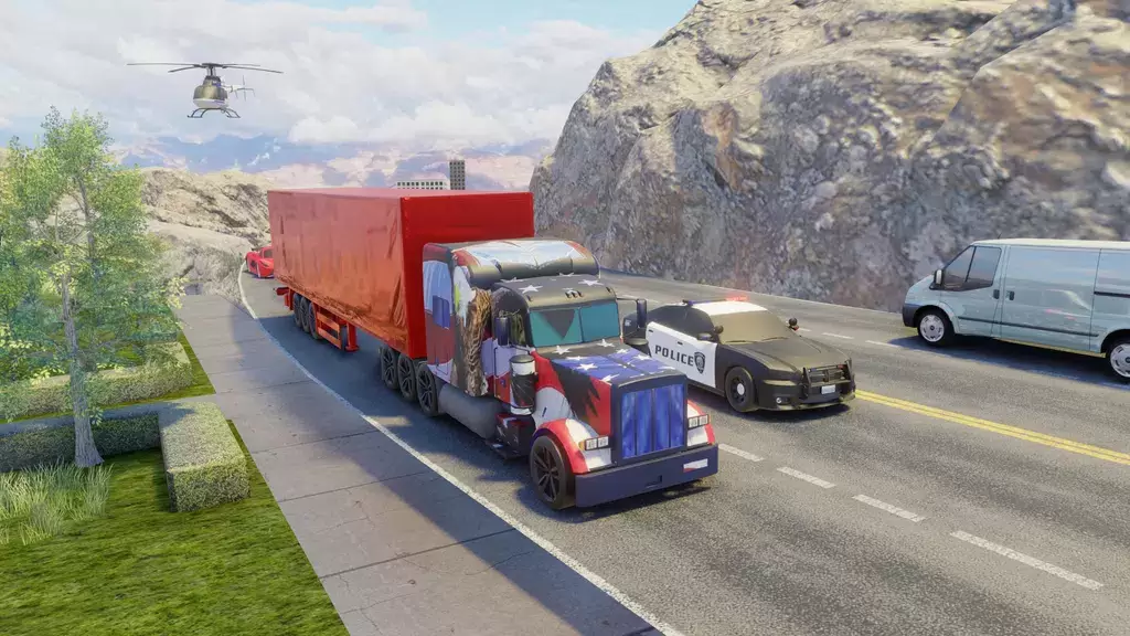 Usa Truck Simulator Car Games screenshot 2