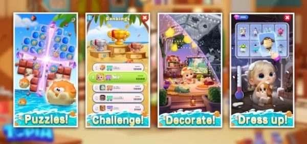 colorful puzzles and games designed for kids, featuring fun characters, engaging activities, babies, and different outfits