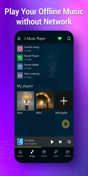 S Music Player - MP3 Player Screenshot 1