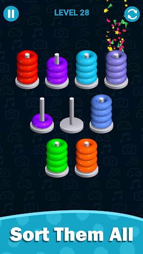 Stacolor: Hoop Stack Ring Game ảnh chụp màn hình 2