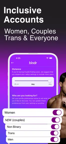 Bindr: Bisexual Dating & Chat ဖန်သားပြင်ဓာတ်ပုံ 3