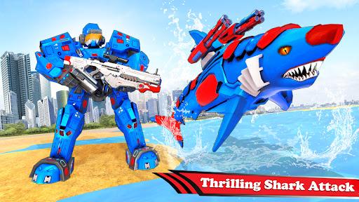 Robot Shark Attack: Transform Robot Shark Games ဖန်သားပြင်ဓာတ်ပုံ 1