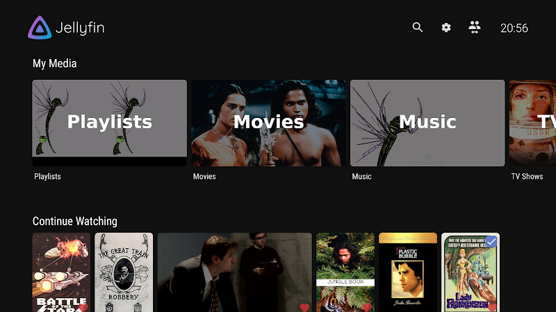 Jellyfin for Android TV ဖန်သားပြင်ဓာတ်ပုံ 1