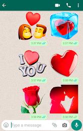 Romantic Stickers for WhatsApp ekran görüntüsü 1