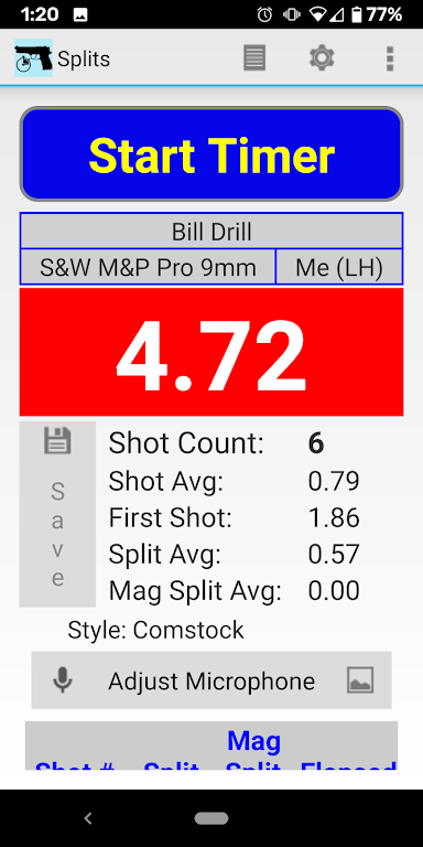 Splits - Shot Timer Screenshot 1